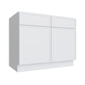 KCD Oslo White Double Door Standard Base Cabinet - 42" W - product photo