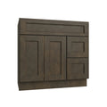 KCD Brooklyn Slate Vanity Sink Base Right Drawer Stacking Cabinet - 36" W - product photo