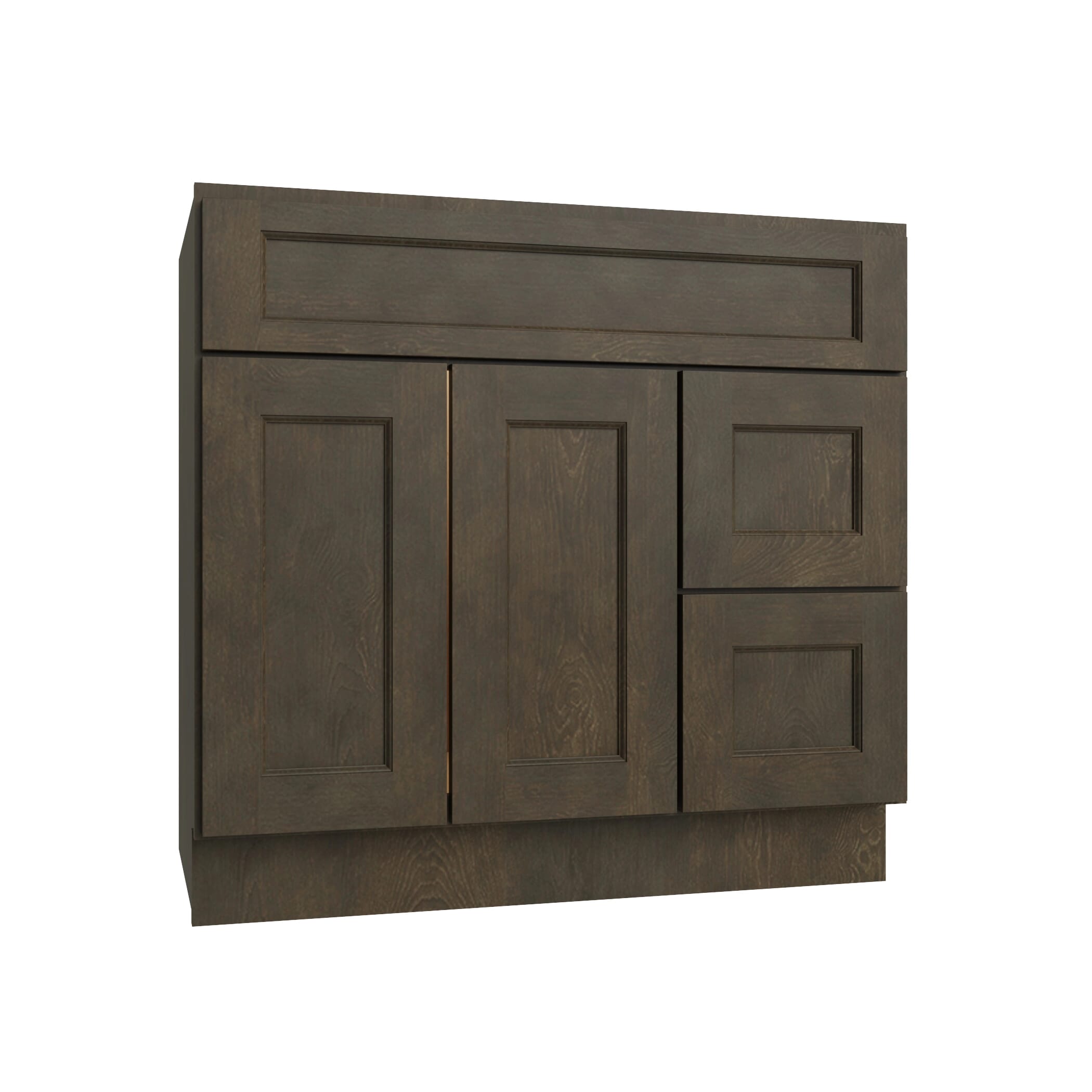 KCD Brooklyn Slate Vanity Sink Base Right Drawer Stacking Cabinet - 36" W - product photo