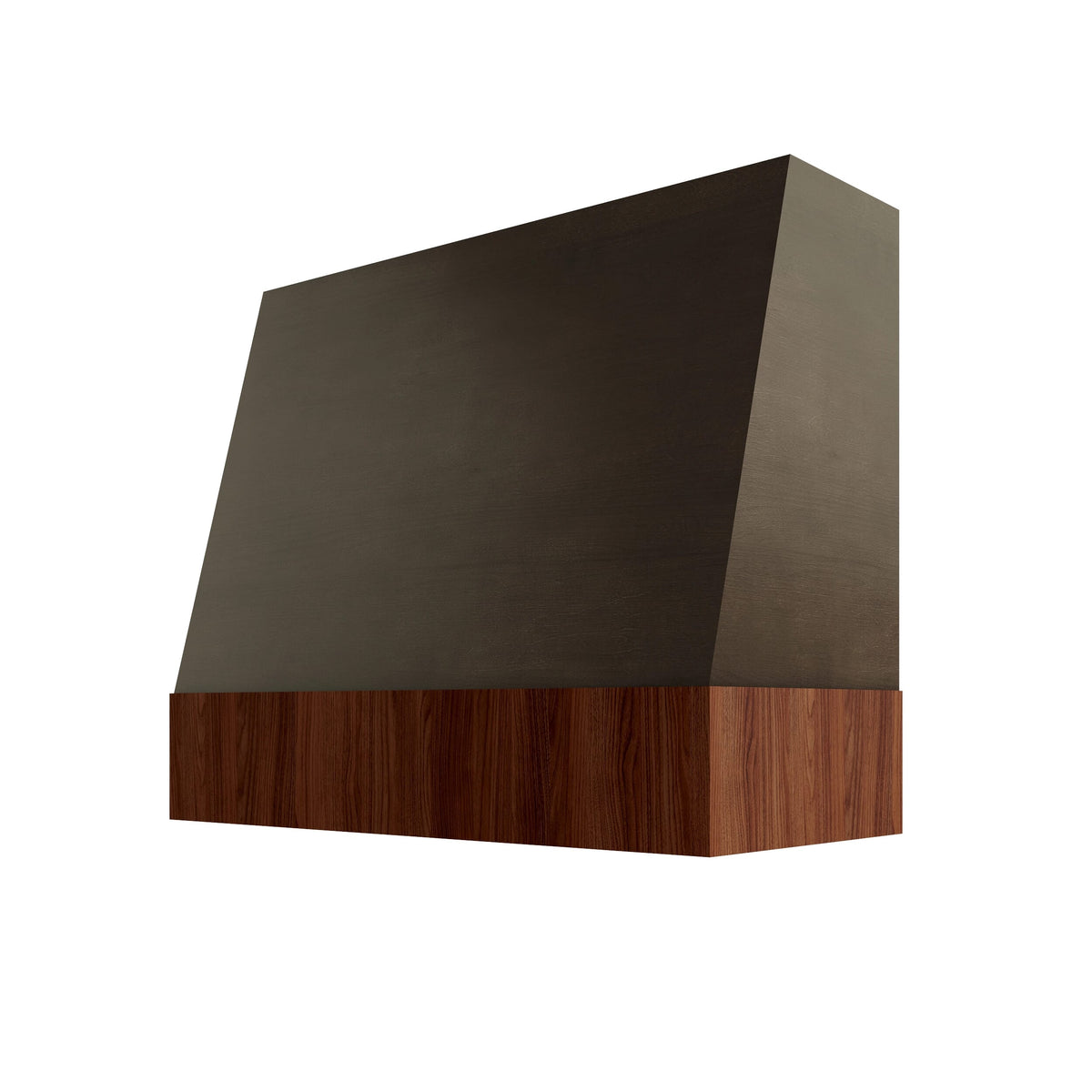 KCD Brooklyn Slate Angled Hood with Walnut Band - 36" W x 36" H - product photo