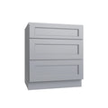 KCD Brooklyn Modern Gray Drawer Base Cabinet - 15" W - product photo