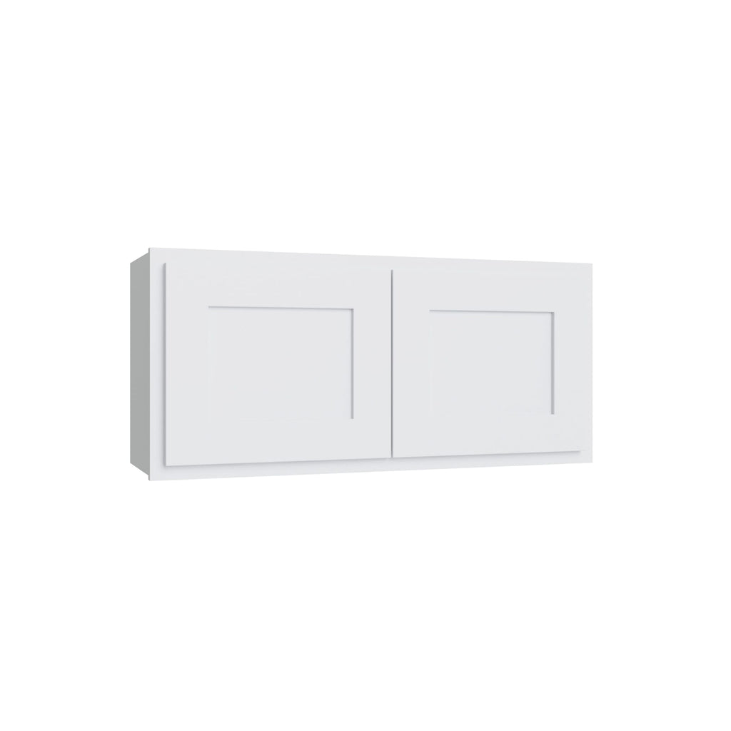 KCD Essential White Double Door Wall Cabinet - 30" W x 18" H - product photo