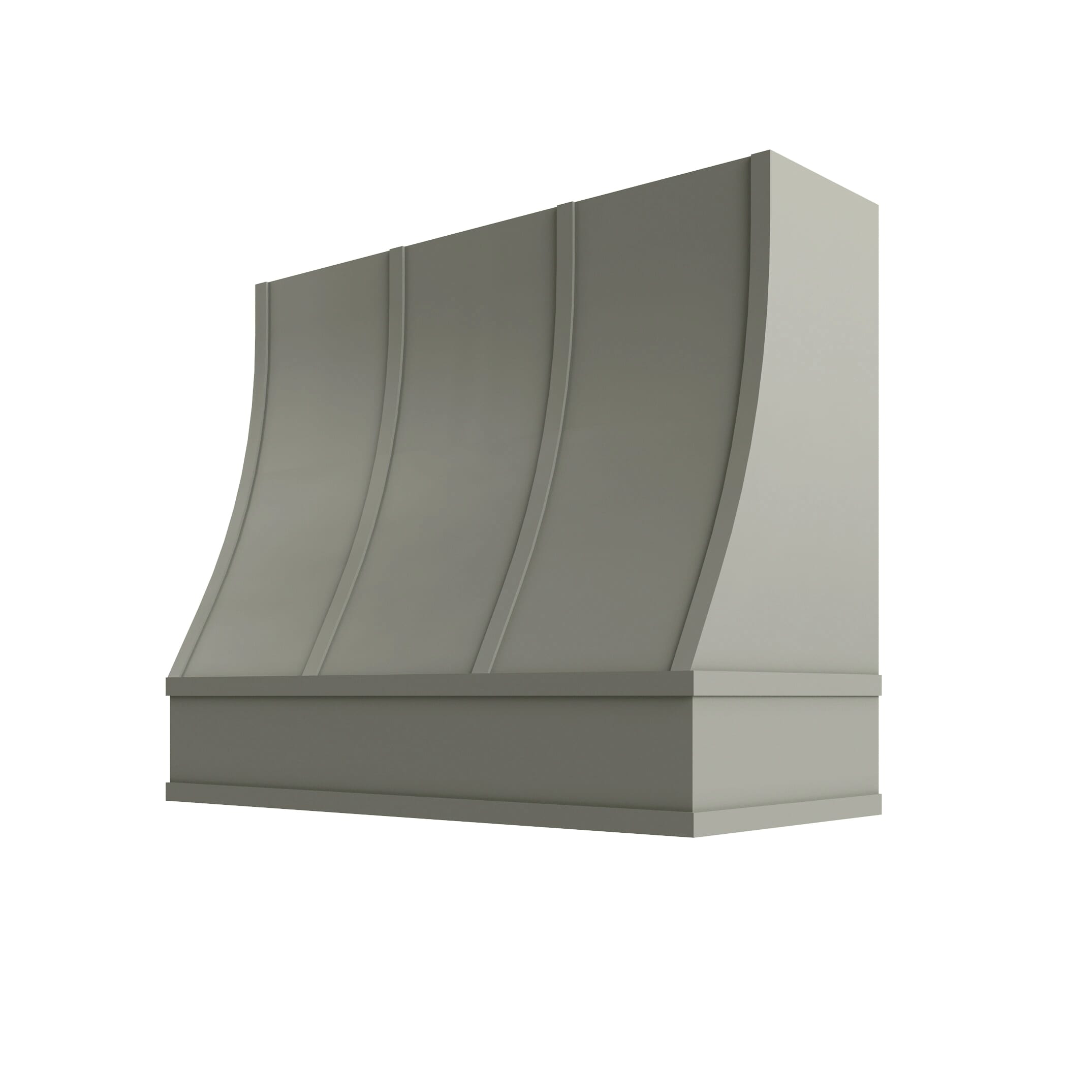 KCD Shaker Moss Sloped Hood with Strapping Flat Trim - 42" W x 30" H - product photo