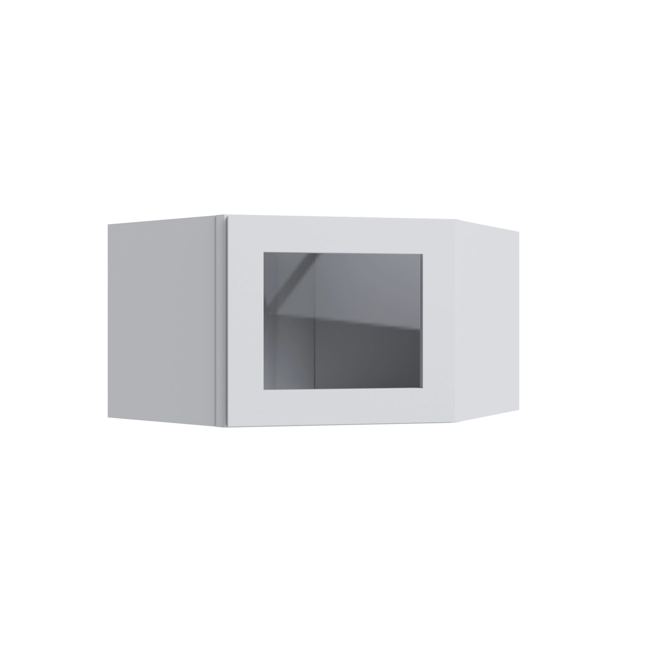 KCD Shaker Designer White 15" Corner Wall Stacking Cabinets - 24" W - product photo