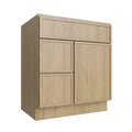 KCD Oslo Oak Vanity Sink Base Left Drawer Stacking Cabinet - 30" W - product photo