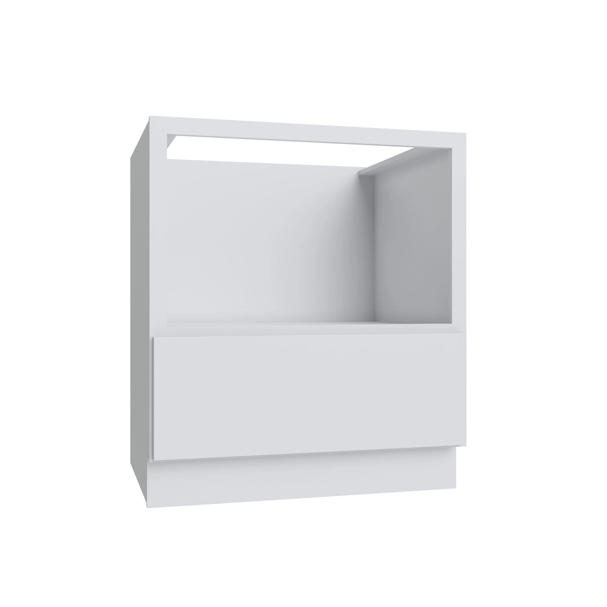 KCD Shaker Designer White Slab Microwave Base Cabinet - 30" W - product photo