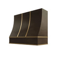 KCD Brooklyn Slate Sloped Hood with Brass Strapping - 36" W x 36" H - product photo