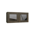 KCD Brooklyn Slate 15" Wall Stacking Cabinets with Glass - product photo