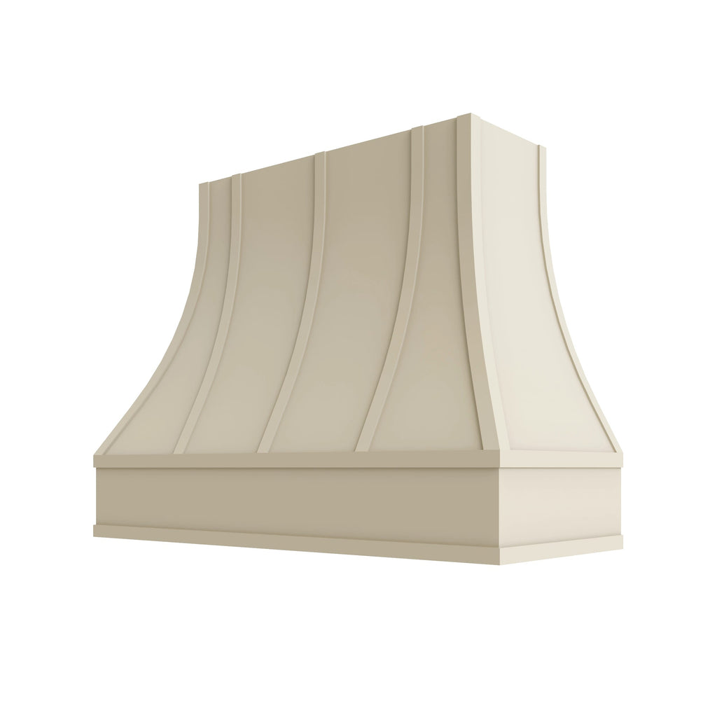 KCD Brooklyn Pearl Curved Hood with Strapping Flat Trim - 48" W x 48" H - product photo