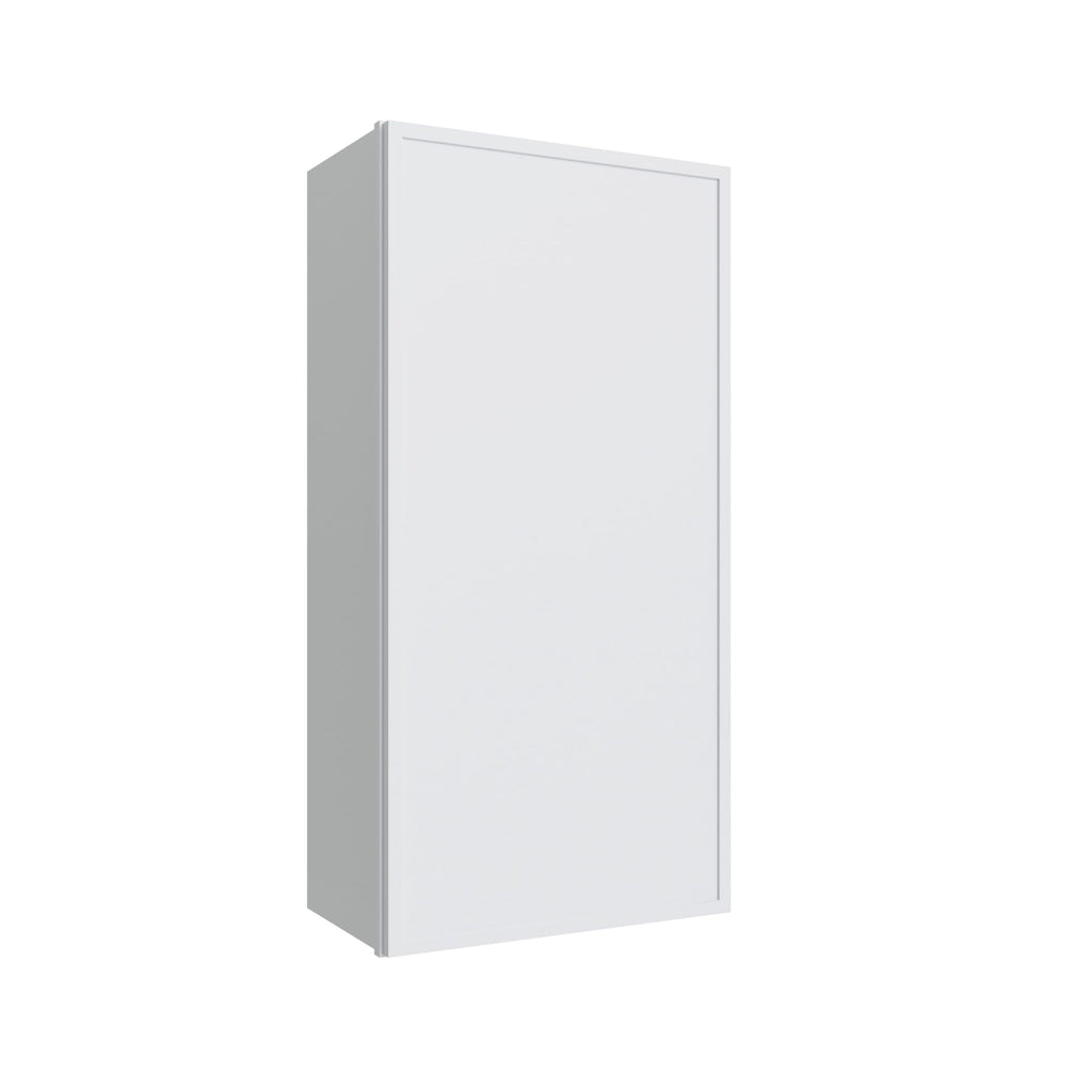 KCD Oslo White Single Door Wall Cabinet - 15" W x 42" H - product photo