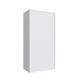 KCD Oslo White Single Door Wall Cabinet - 15" W x 42" H - product photo