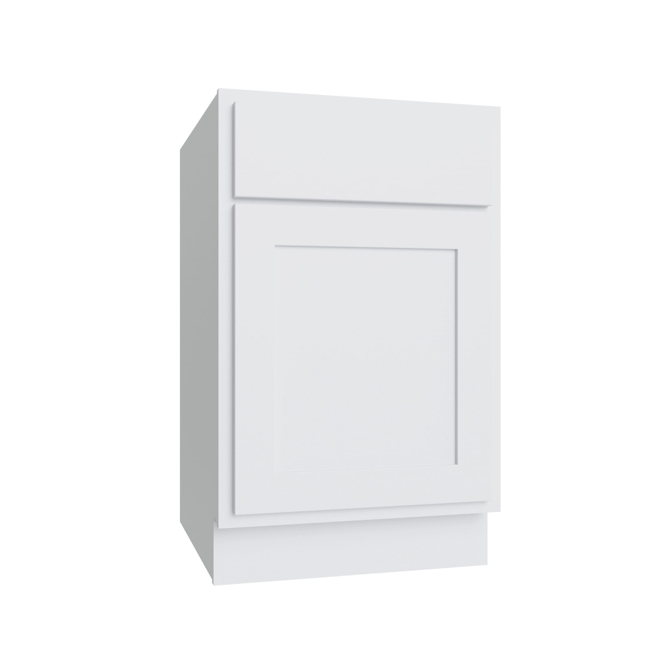 KCD Essential White Single Door Base Vanity - 15" W - product photo