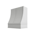 KCD Essential White Sloped Hood with Strapping Flat Trim - 30" W x 36" H - product photo