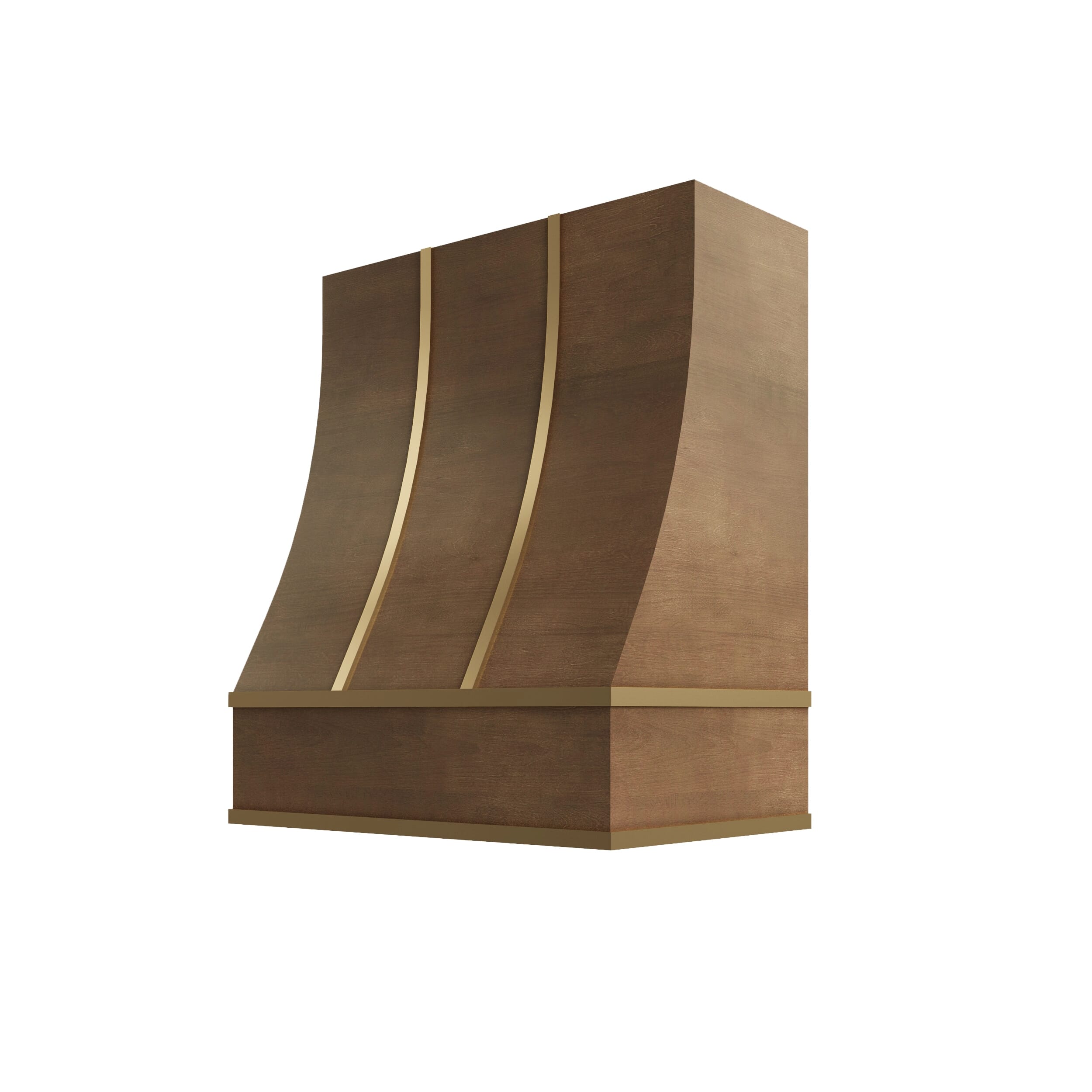 KCD Shaker Kodiak Sloped Hood with Brass Strapping - 30" W x 30" H - product photo