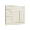 KCD Brooklyn Pearl Vanity Sink Base Left Drawer Stacking Cabinet - 36" W - product photo