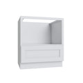 KCD Brooklyn Bright White Microwave Base Cabinet - 30" W - product photo