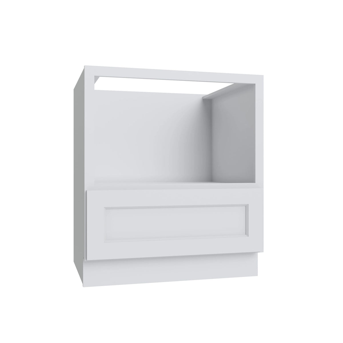 KCD Brooklyn Bright White Microwave Base Cabinet - 30" W - product photo