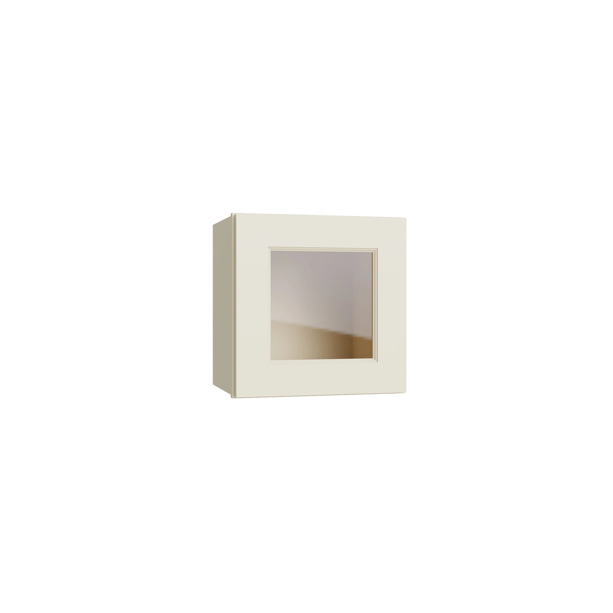 KCD Brooklyn Pearl 15" Wall Stacking Cabinets with Glass - product photo