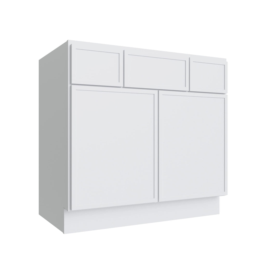 KCD Oslo White Vanity Sink Base - 36" W - product photo