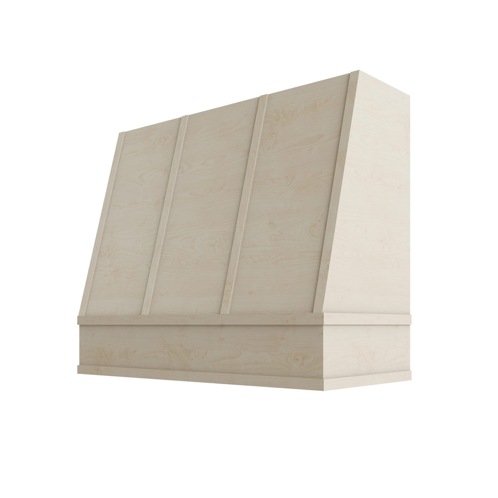 KCD Raw Angled Hood with Strapping Flat Trim - 36" W x 48" H - product photo