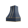 KCD Brooklyn Midnight Curved Hood with Brass Strapping - 30" W x 48" H - product photo