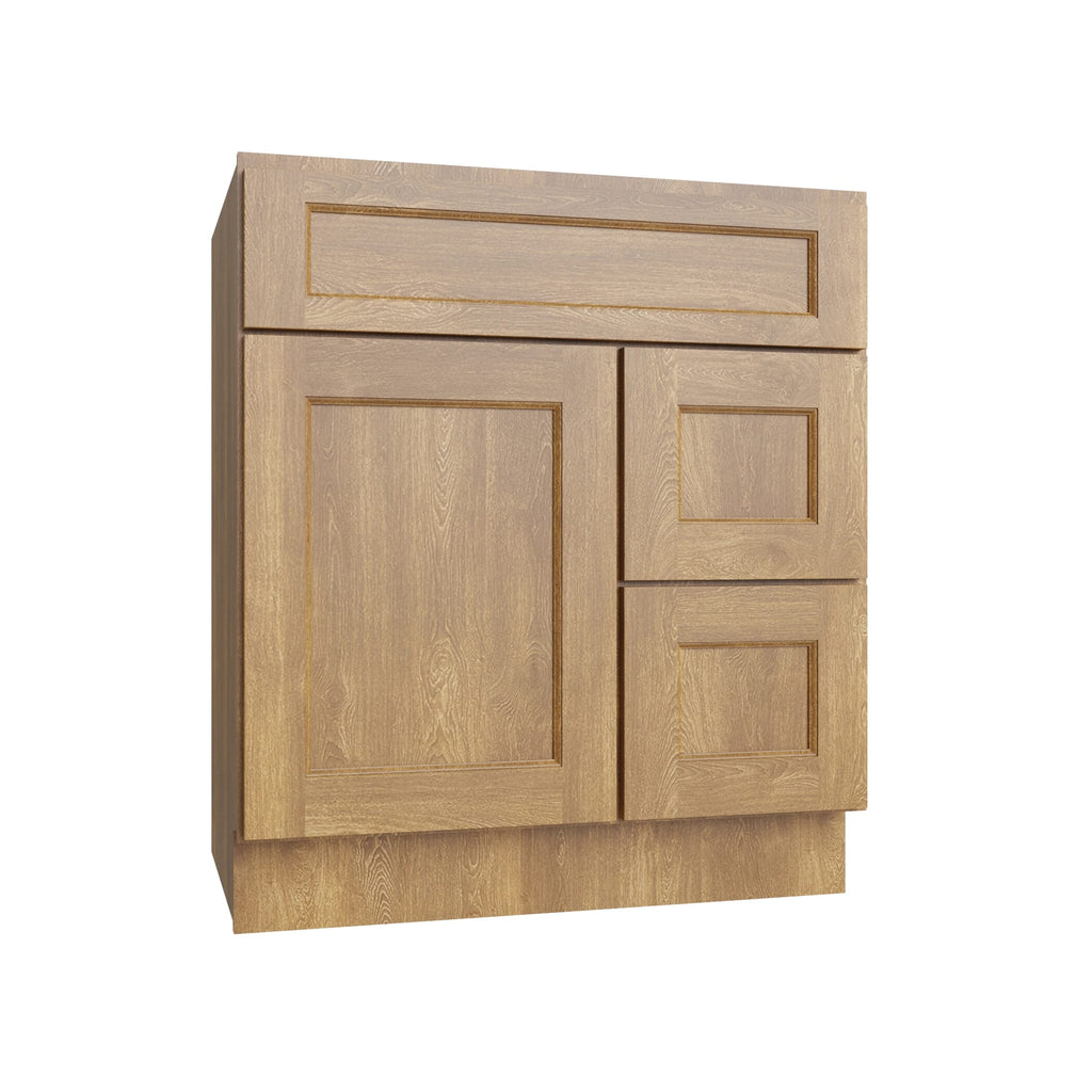 KCD Brooklyn Fawn Vanity Sink Base Right Drawer Stacking Cabinet - 30" W - product photo