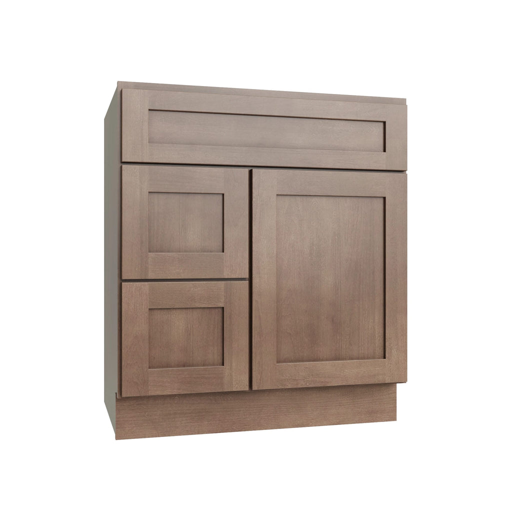 KCD Shaker Kodiak Vanity Sink Base Left Drawer Stacking Cabinet - 30" W - product photo