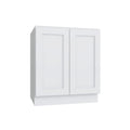 KCD Brooklyn Bright White Full Height Double Door Base Cabinet - 24" W - product photo