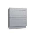 KCD Brooklyn Modern Gray 2 Drawer Base Cabinet - 36" W - product photo