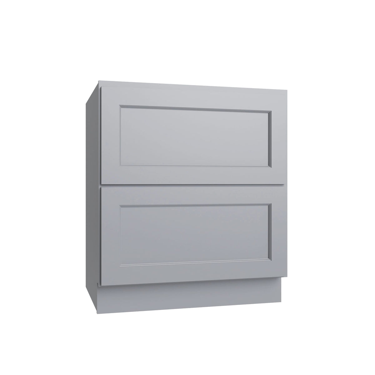 KCD Brooklyn Modern Gray 2 Drawer Base Cabinet - 36" W - product photo