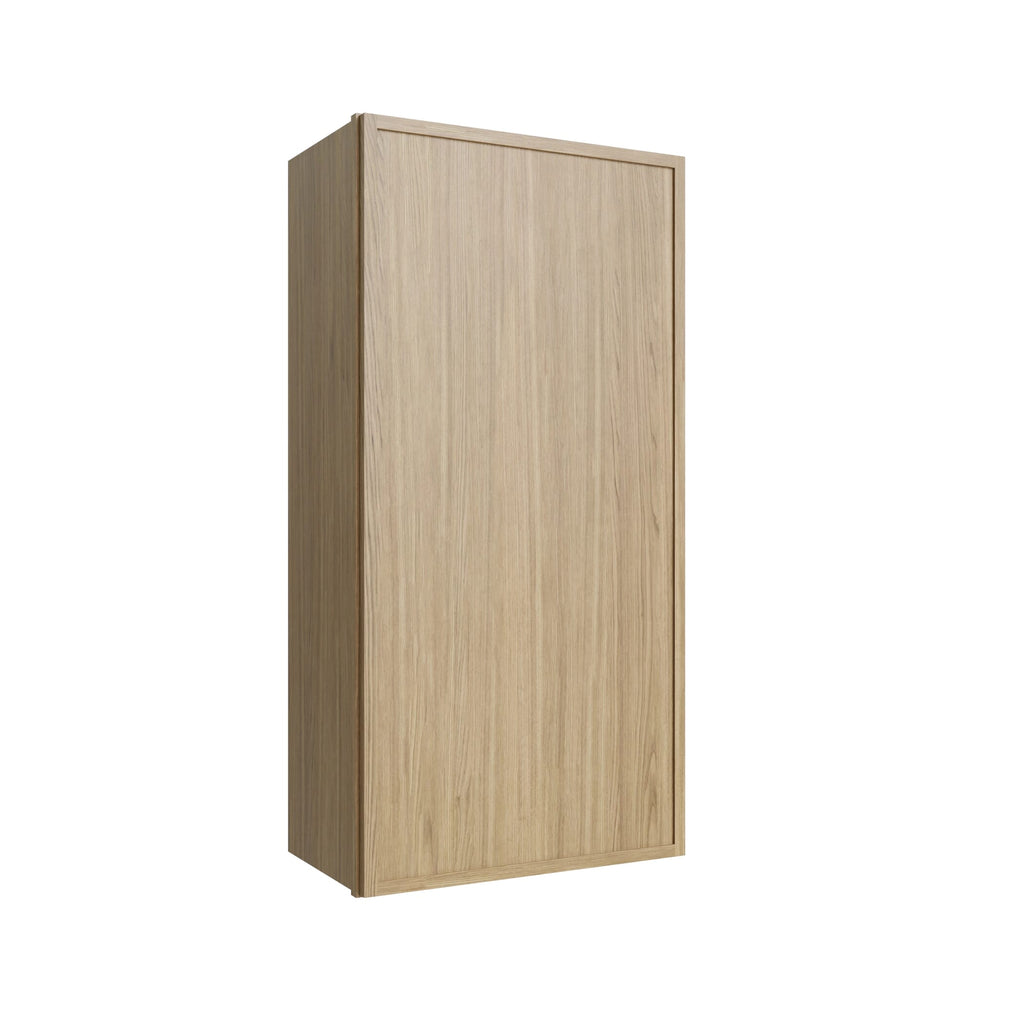 KCD Oslo Oak Single Door Wall Cabinet - 18" W x 42" H - product photo