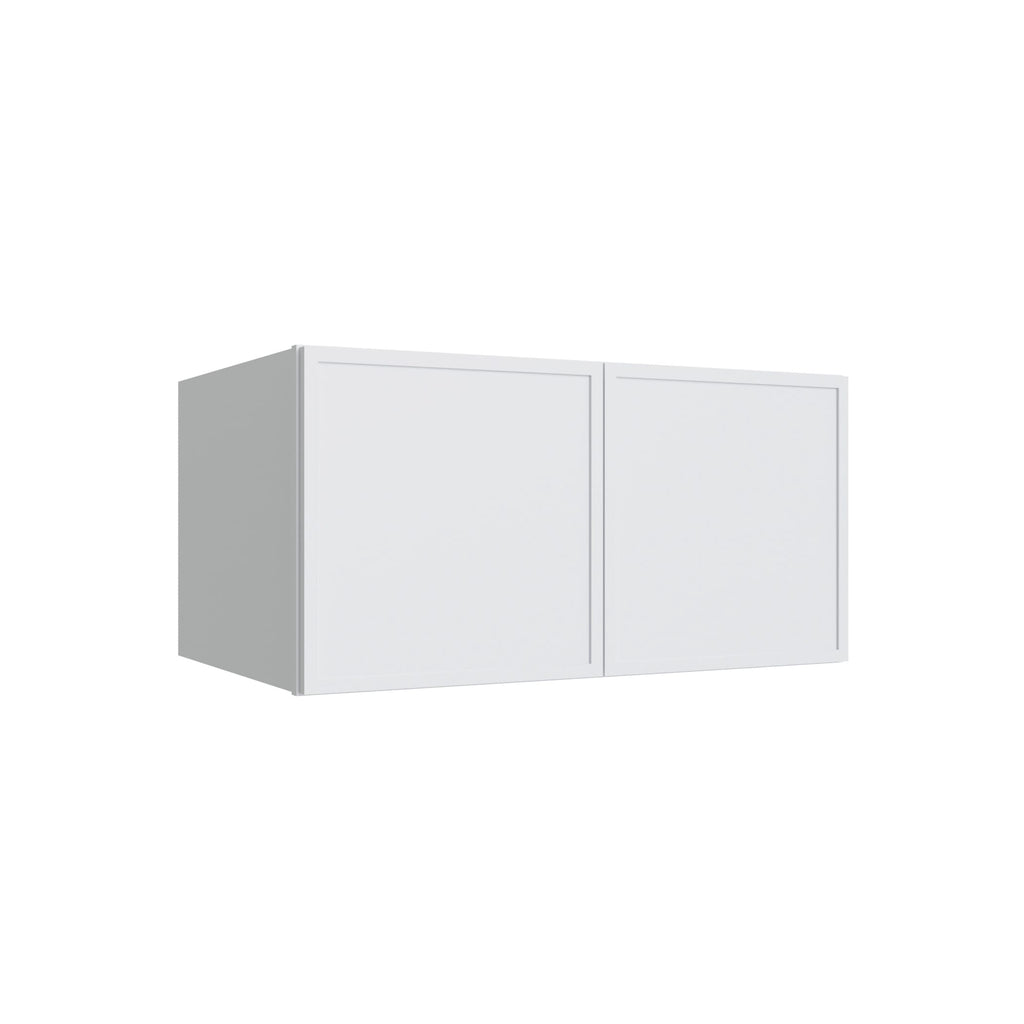KCD Oslo White Deep Wall Cabinet - 33" W x 18" H x 24" D - product photo