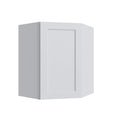 KCD Brooklyn Bright White Corner Wall Cabinet - 27" W x 36" H - product photo