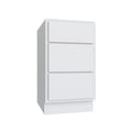 KCD Essential White Drawer Base Cabinet - 15" W - Reduced Height - product photo