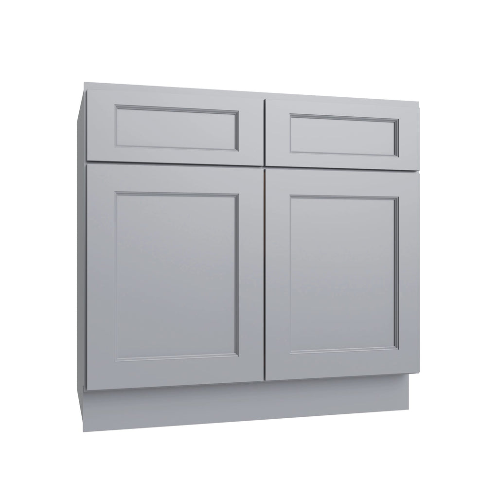 KCD Brooklyn Modern Gray Double Door Standard Base Cabinet - 42" W - product photo
