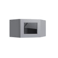 KCD Brooklyn Modern Gray 15" Corner Wall Stacking Cabinets - 24" W - product photo