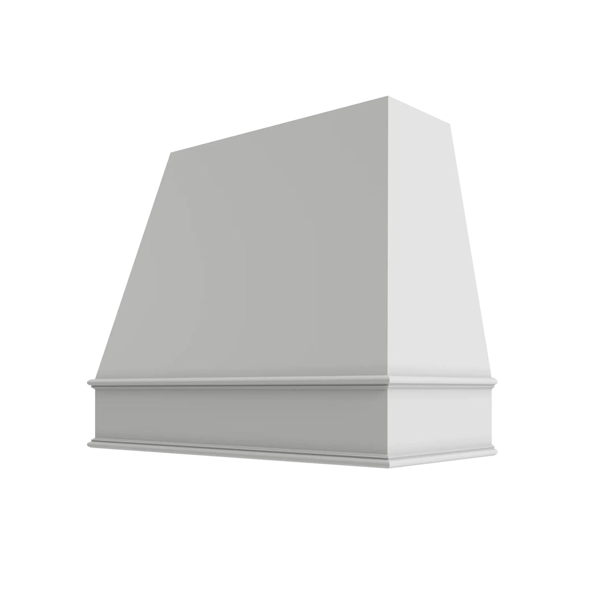 KCD Oslo White Tapered Hood Classic Trim - 36" W x 36" H - product photo