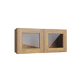 KCD Brooklyn Fawn 15" Wall Stacking Cabinets with Glass - product photo