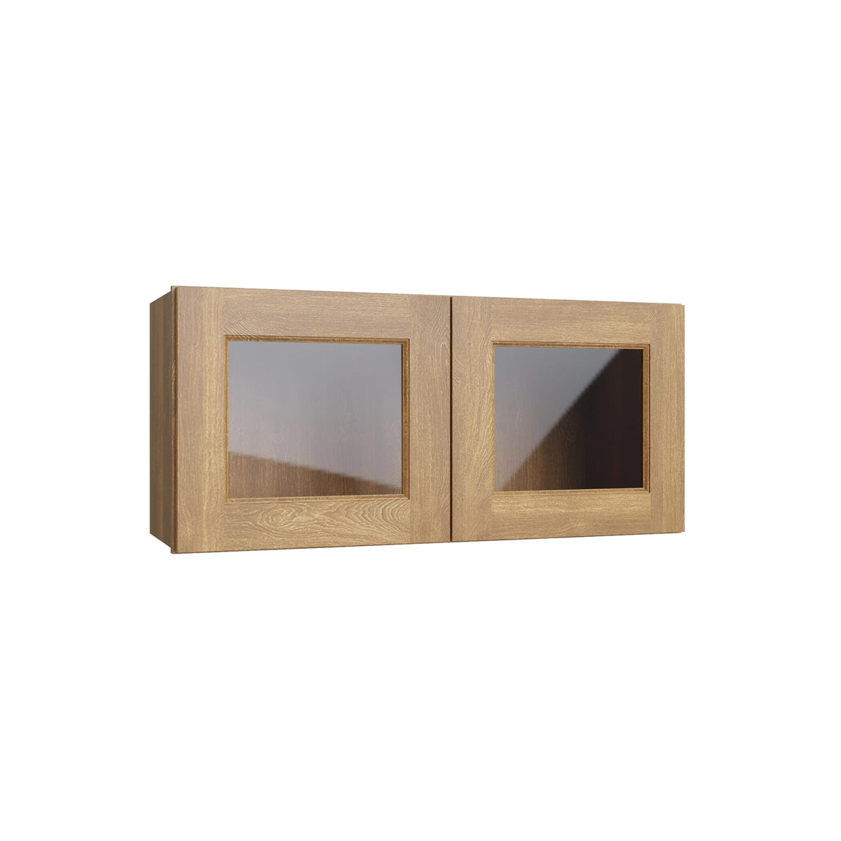 KCD Brooklyn Fawn 15" Wall Stacking Cabinets with Glass - product photo