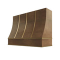 KCD Shaker Kodiak Sloped Hood with Brass Strapping - 48" W x 30" H - product photo
