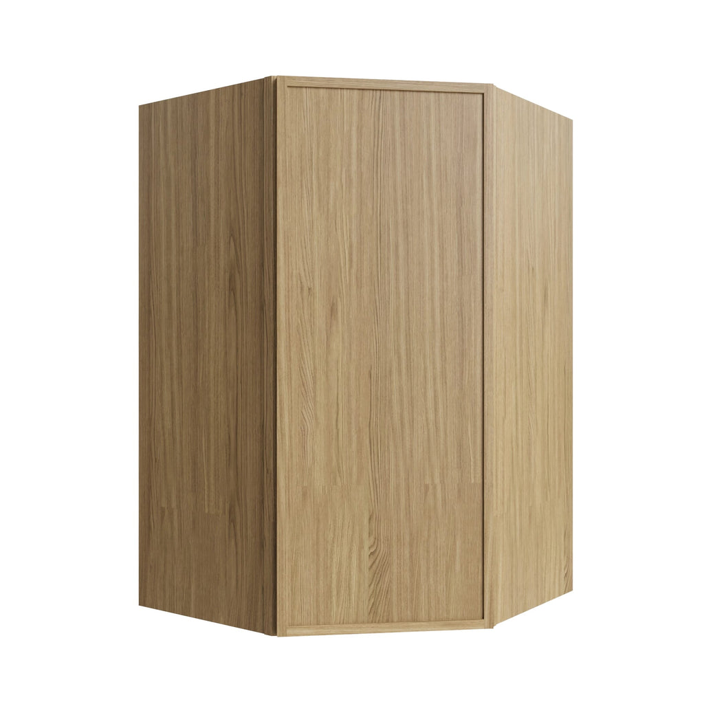 KCD Oslo Oak Corner Wall Cabinet - 27" W x 42" H - product photo