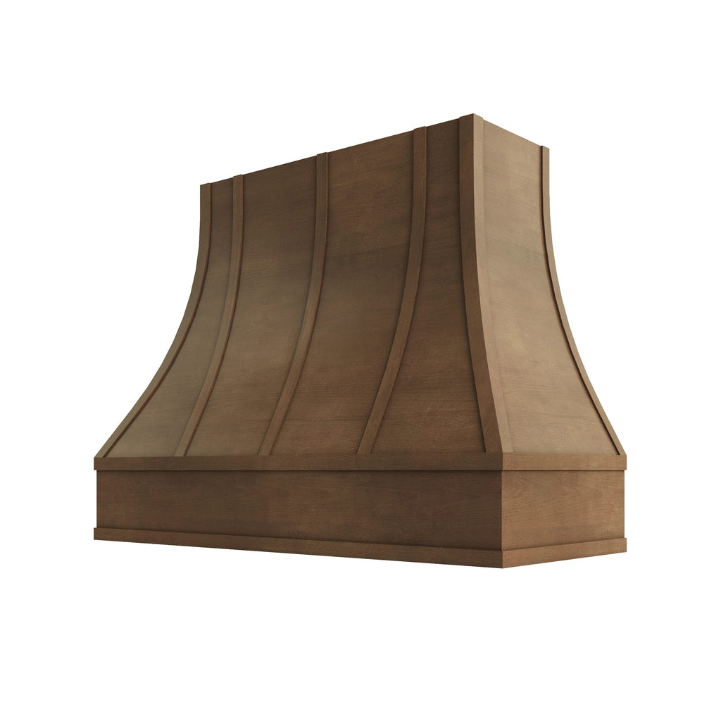 KCD Shaker Kodiak Curved Hood with Strapping Flat Trim - 48" W x 48" H - product photo