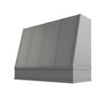 KCD Brooklyn Modern Gray Angled Hood with Strapping Flat Trim - 48" W x 36" H - product photo