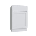 KCD Shaker Designer White Slab Single Door Standard Base Cabinet - 21" W - product photo