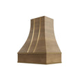 KCD Brooklyn Fawn Curved Hood with Brass Strapping - 30" W x 48" H - product photo