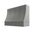 KCD Brooklyn Modern Gray Sloped Hood with Strapping Flat Trim - 48" W x 48" H - product photo