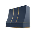 KCD Brooklyn Midnight Sloped Hood with Brass Strapping - 36" W x 48" H - product photo