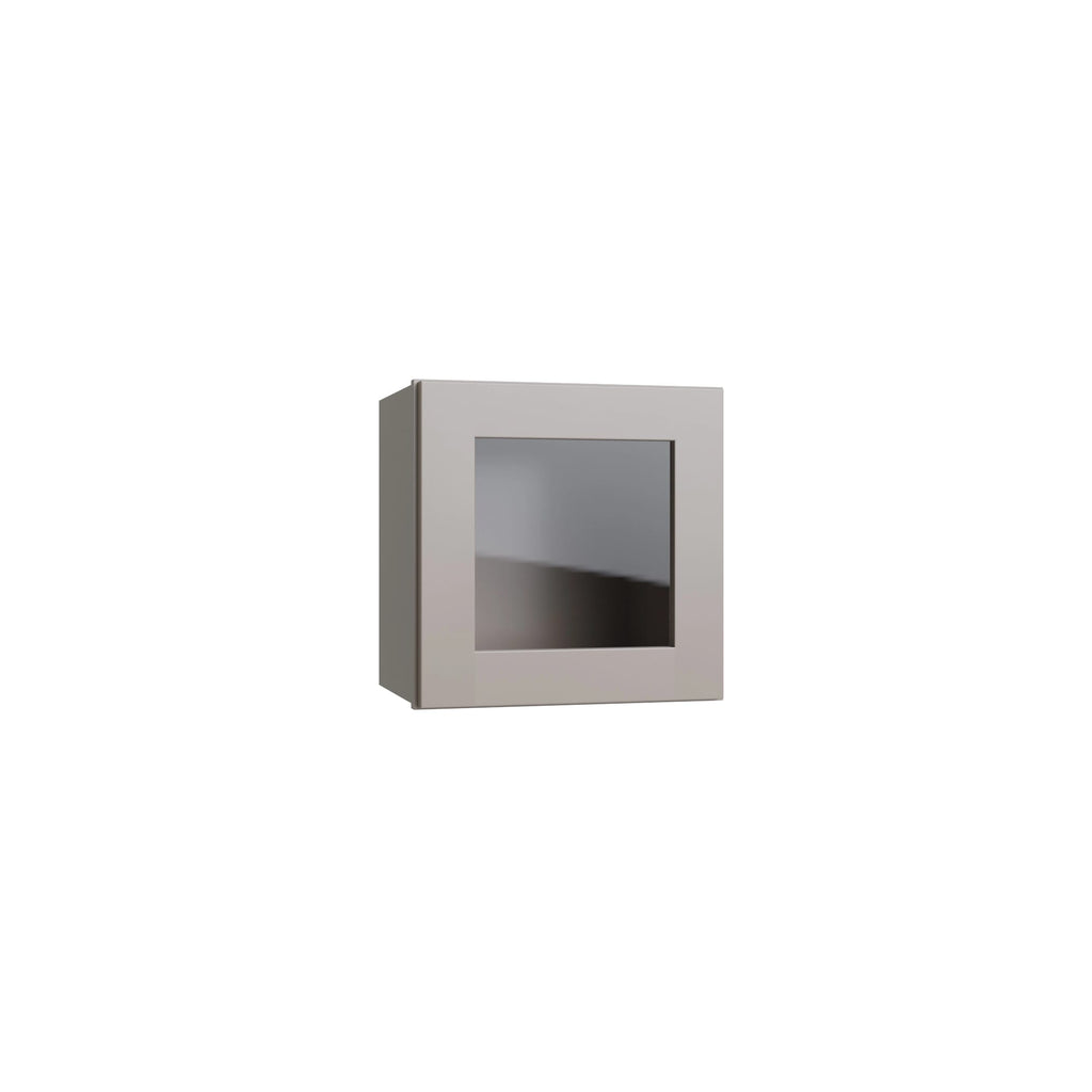 KCD Shaker Sand 15" Wall Stacking Cabinets with Glass - product photo