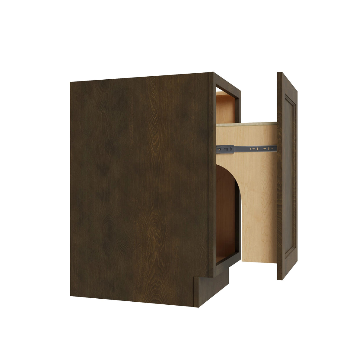 KCD Brooklyn Slate Trash Can Base w/ Full Ht Door - 18" W - product photo