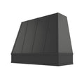 KCD Black Tapered Hood with Strapping Flat Trim - 48" W x 36" H - product photo
